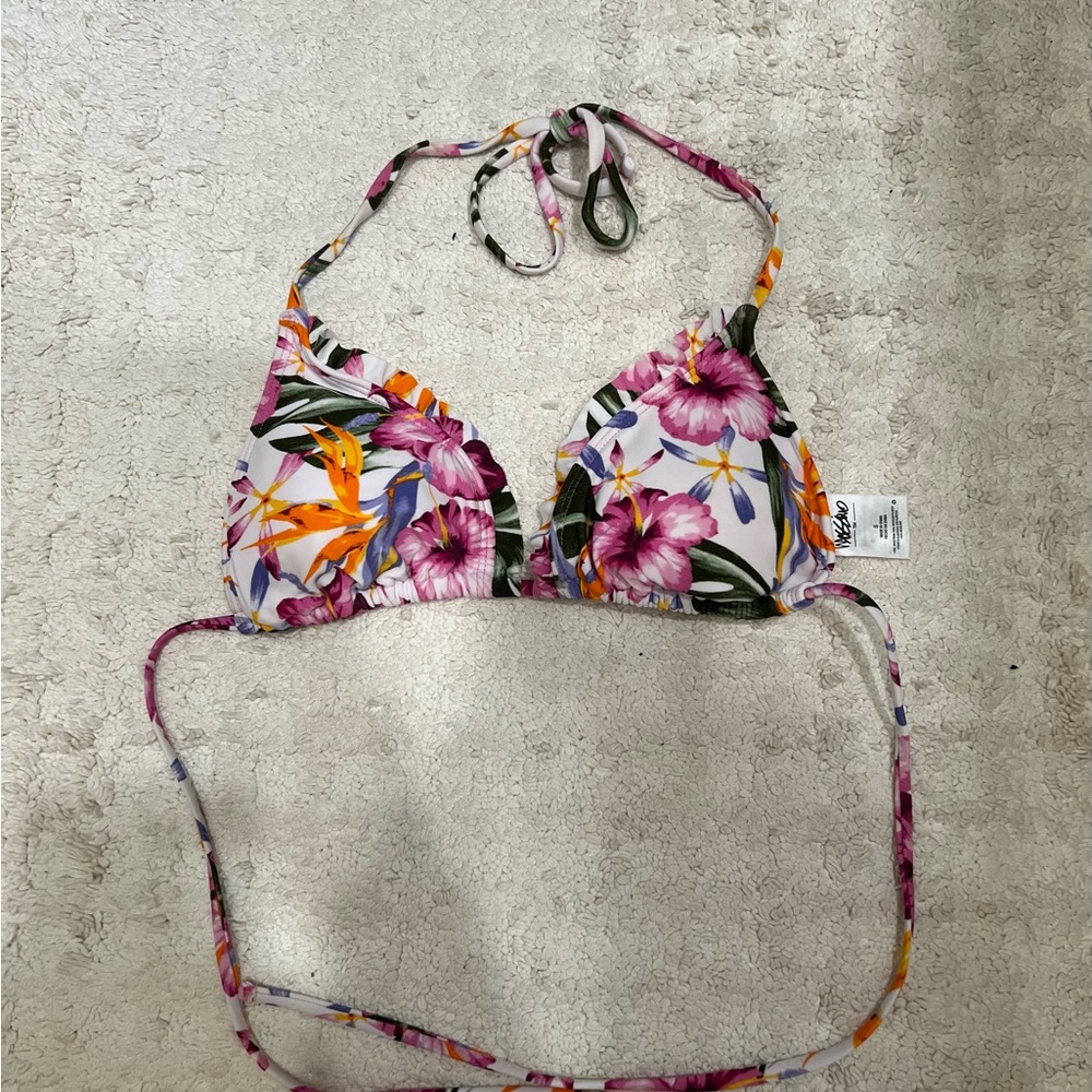 Hawaiian floral bikini top